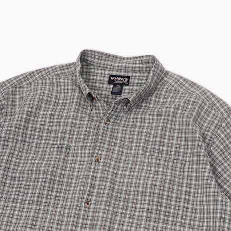 【USED】2000s Guide Series : Madras Plaid BD S/S Shirt : XXL