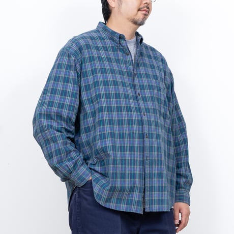 【USED】1990s DOCKERS : Plaid BD Shirt : XXL