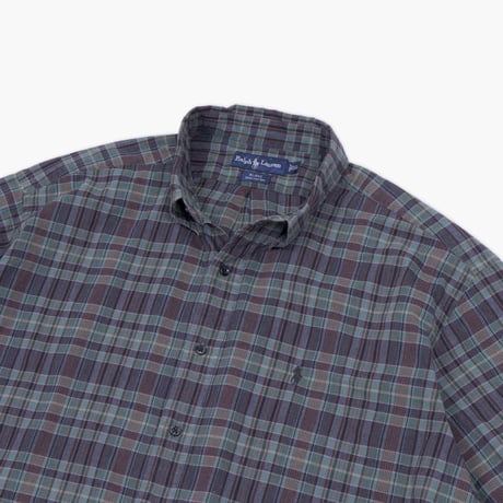 【USED】1990s-2000s Ralph Lauren : "BLAKE" Madras Plaid BD S/S Shirt : XL
