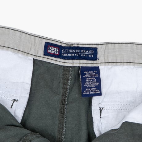【USED】2000s FADED GLORY : German Pique Cargo Short Pant : w42