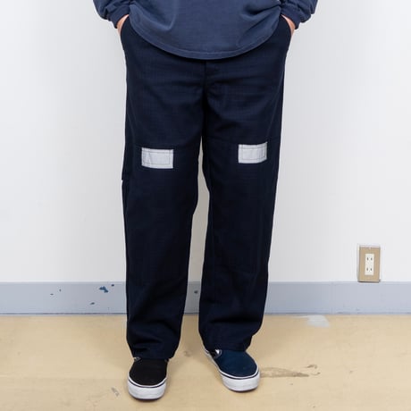 【USED】2010s MADA : Drill Twill Grid Pattern Work Trouser : 106 (fits like W38)