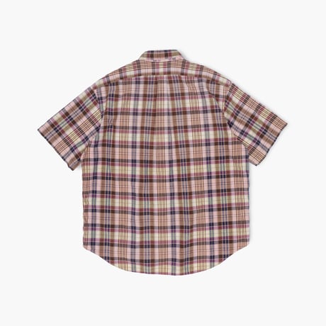 【USED】1990s-2000s Ralph Lauren : "BLAKE" Madras Plaid BD S/S Shirt : XXL