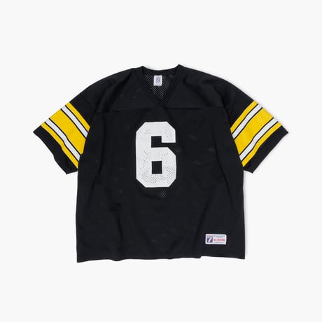 【USED】1990s Logo 7 : Pittsburgh Steelers “Bubby Brister” Football Mesh Jersey (Made in USA) : XXL
