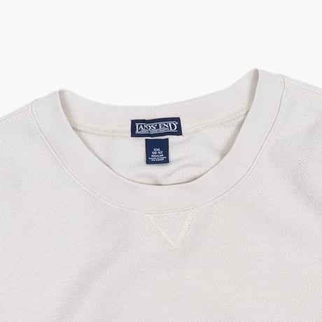 【USED】2000s LANDS' END : Cotton Pique Jersey Crew Sweatshirt : XXL