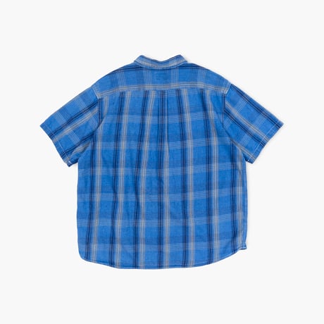 【USED】2000s BASIC EDITION : Twill Plaid BD S/S Shirt : 3XL