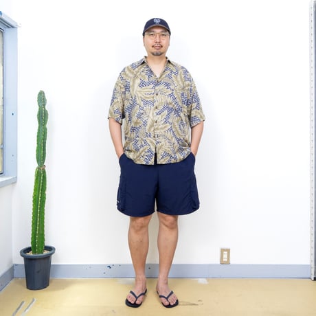 【USED】1990s nautica : Rayon Hawaiian Regular S/S Shirt : L