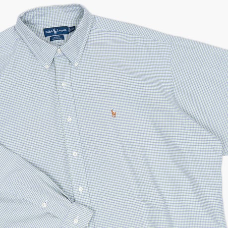 【USED】1990s-2000s Ralph Lauren : “BLAKE” Oxford Plaid BD Shirt : XXL