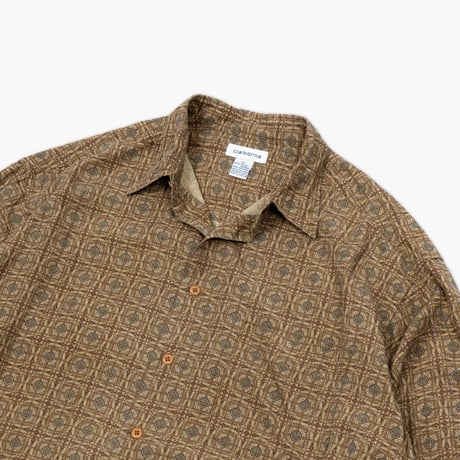 【USED】1990s-2000s claiborne : Rayon Pattern Regular Shirt : XL