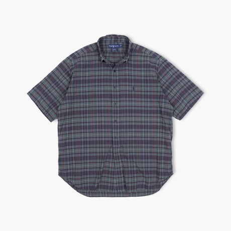【USED】1990s-2000s Ralph Lauren : "BLAKE" Madras Plaid BD S/S Shirt : XL