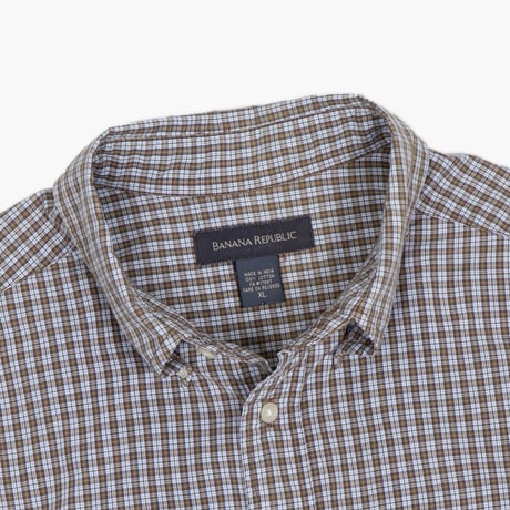 【USED】2000s Banana Republic : Broad Plaid BD Shirt : XL