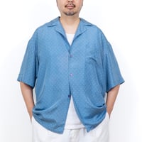 【USED】2000s NAUTICA : Silk Pattern Pajama S/S Shirt : XL
