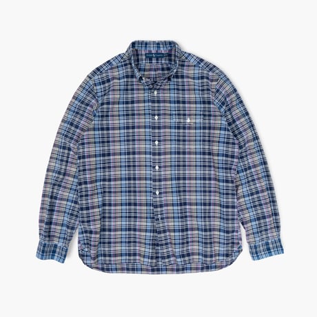 【USED】2000s Ralph lauren : Madras Plaid BD Shirt : XL