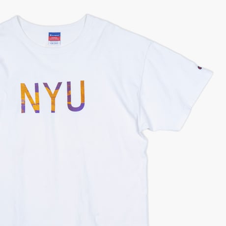 【USED】2010s Champion USA : "New York University" Crew T-Shirt : XL
