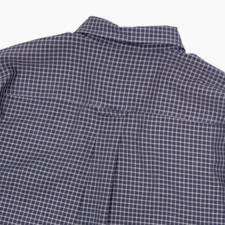 【USED】1990s L.L.Bean : Poly Nylon Poplin Plaid Field Regular Shirt : XL