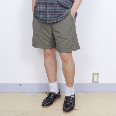 【USED】2000s-10s L.L.Bean : Nylon Field Short Pant with Woven Belt : XL