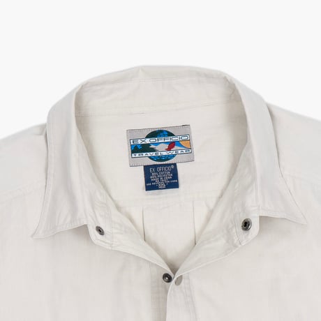 【USED】1990s-2000s EXOFFICIO : Cotton Poly Poplin Field S/S Shirt : XXL