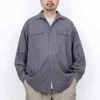 【USED】1990s L.L.Bean : Poly Nylon Poplin Plaid Field Regular Shirt : XL