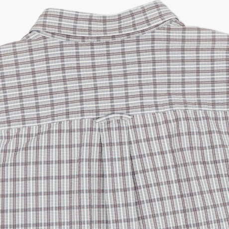 【USED】2000s Eddie Bauer : Seersucker Plaid BD S/S Shirt : XL