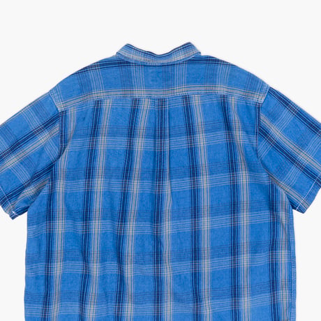 【USED】2000s BASIC EDITION : Twill Plaid BD S/S Shirt : 3XL