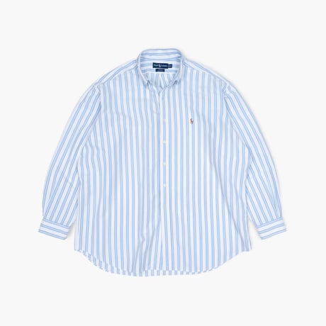 【USED】1990s-2000s Ralph Lauren : "BLAKE" Oxford Stripe BD Shirt : XXL