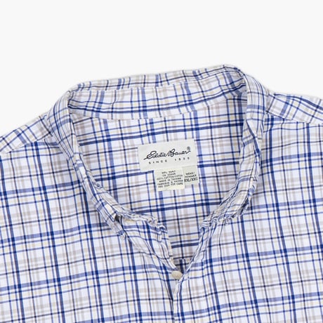 【USED】1990s-2000s Eddie Bauer : Plaid BD S/S Shirt : XXL