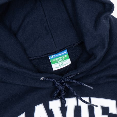 【USED】2010s Champion USA : "Xavier University" Hooded Sweatshirt : XXL