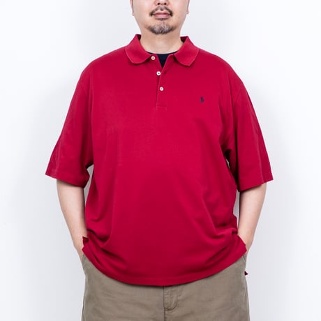 【USED】1990s POLO GOLF : Pima Cotton Pique Polo S/S Shirt : XXL
