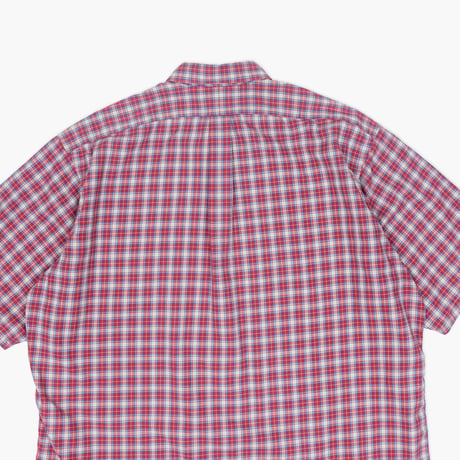 【USED】1990s-2000s Ralph Lauren : "BLAKE" Lightweight Twill Plaid BD S/S Shirt : XXL