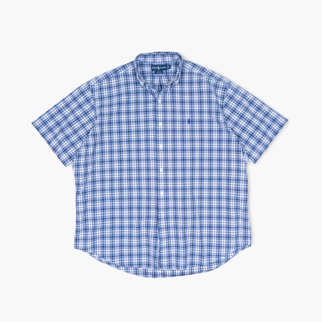 【USED】1990s-2000s Ralph Lauren : "BLAKE" Broad Plaid BD S/S Shirt : XL