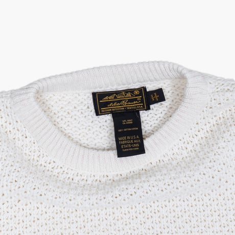 【USED】1990s Eddie Bauer : Cotton Crew Sweater (Made in USA) : L