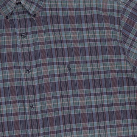 【USED】1990s-2000s Ralph Lauren : "BLAKE" Madras Plaid BD S/S Shirt : XL