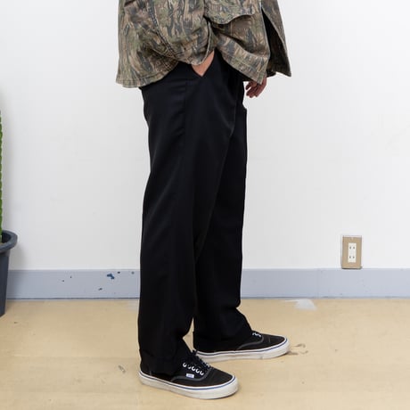 【USED】1990s PERRY ELLIS : Poly Twill 2Tuck Trouser : W38