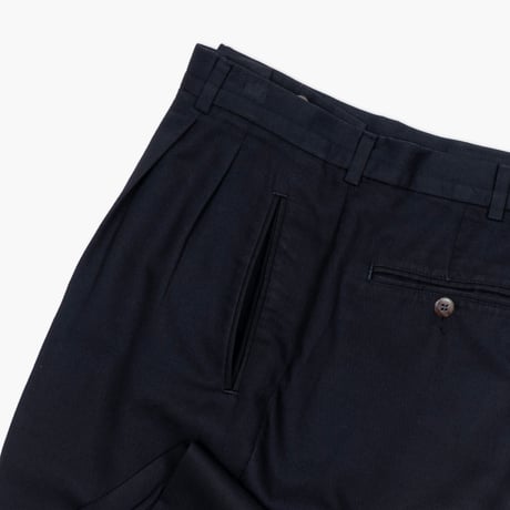 【USED】1990s PERRY ELLIS : Poly Twill 2Tuck Trouser : W38