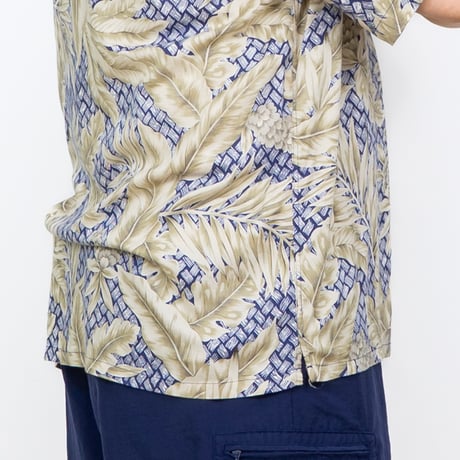 【USED】1990s nautica : Rayon Hawaiian Regular S/S Shirt : L