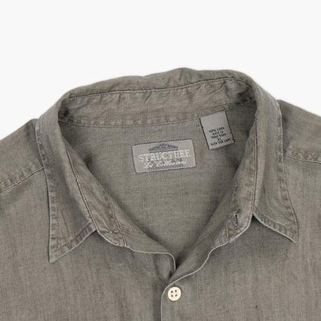 【USED】1990s STRUCTURE : Linen Regular Shirt : XL