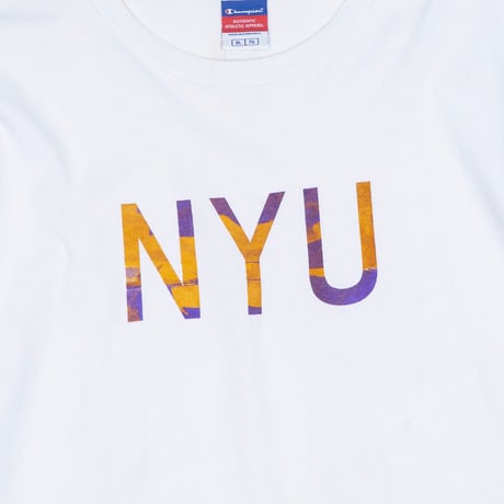 【USED】2010s Champion USA : "New York University" Crew T-Shirt : XL