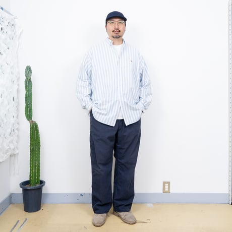 【USED】1990s-2000s Ralph Lauren : "BLAKE" Oxford Stripe BD Shirt : XXL