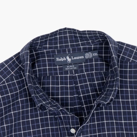 【USED】1990s-2000s Ralph Lauren : "BLAKE" Broad Plaid BD Shirt : XXL