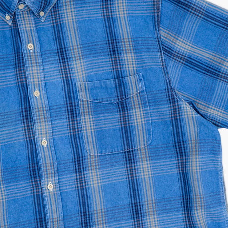 【USED】2000s BASIC EDITION : Twill Plaid BD S/S Shirt : 3XL