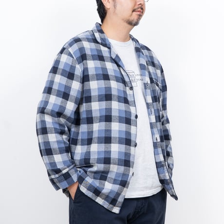 【USED】2010s Hanes USA : Flannel Plaid Pajama Shirt : XL