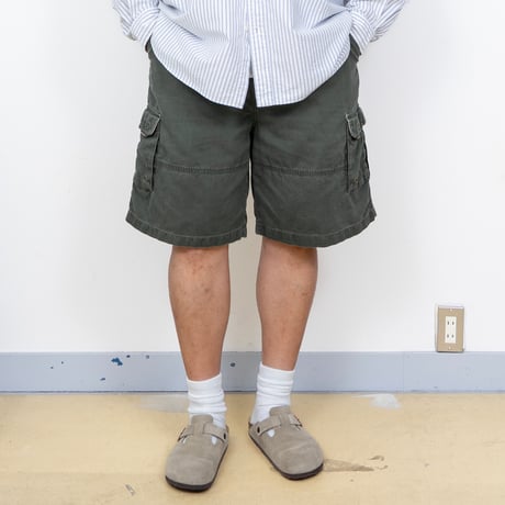 【USED】2000s FADED GLORY : German Pique Cargo Short Pant : w42