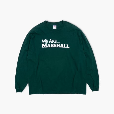 【USED】2000s JERZEES : "Marshall University" Crew L/S T-Shirt : XXL