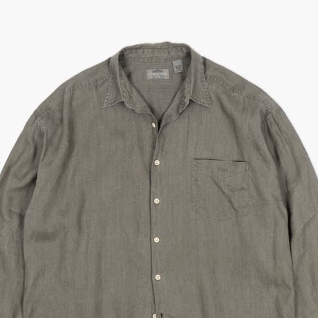 【USED】1990s STRUCTURE : Linen Regular Shirt : XL