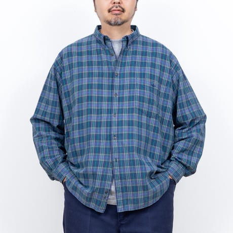 【USED】1990s DOCKERS : Plaid BD Shirt : XXL