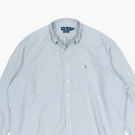 【USED】1990s-2000s Ralph Lauren : “BLAKE” Oxford Plaid BD Shirt : XXL