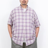 【USED】1990s-2000s Ralph Lauren : "BLAKE" Madras Plaid BD S/S Shirt : XXL