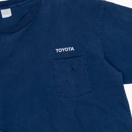 【USED】1990s TOYOTA NORTH AMERICA : Crew Neck L/S T-Shirt with Pocket (Made in Canada) : XXL