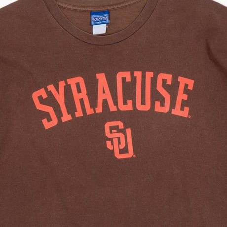 【USED】2000s CHAMPS SPORTS : "Syracuse University" Crew T-Shirt : XXL