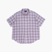 【USED】1990s-2000s Ralph Lauren : "BLAKE" Madras Plaid BD S/S Shirt : XXL