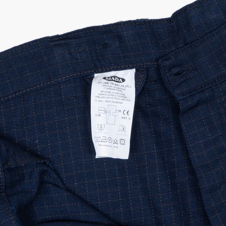 【USED】2010s MADA : Drill Twill Grid Pattern Work Trouser : 106 (fits like W38)